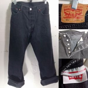 Black Vintage 90s Highwaist Levi's 501Jeans